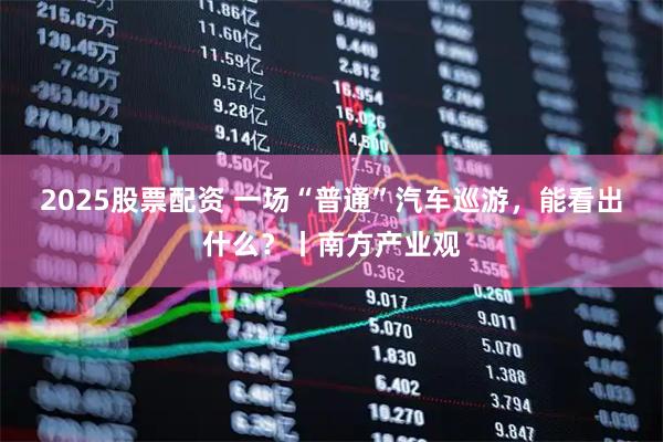2025股票配资 一场“普通”汽车巡游，能看出什么？丨南方产业观